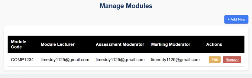 Exam Document Management System screenshot 4, full view