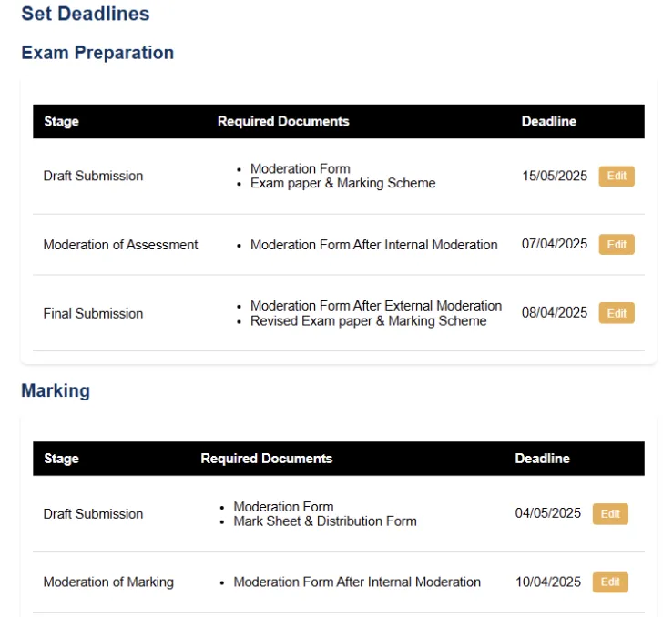 Exam Document Management System screenshot 6, full view